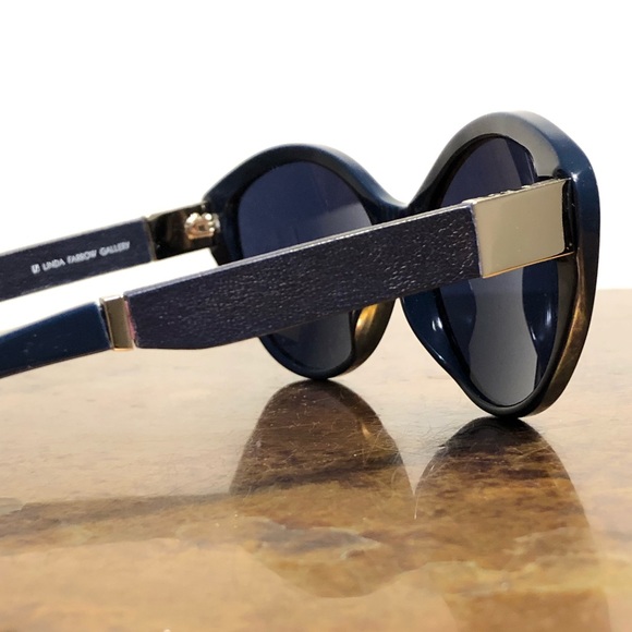 The Row x Linda Farrow Navy Sunglasses Cat eye - Picture 3 of 6